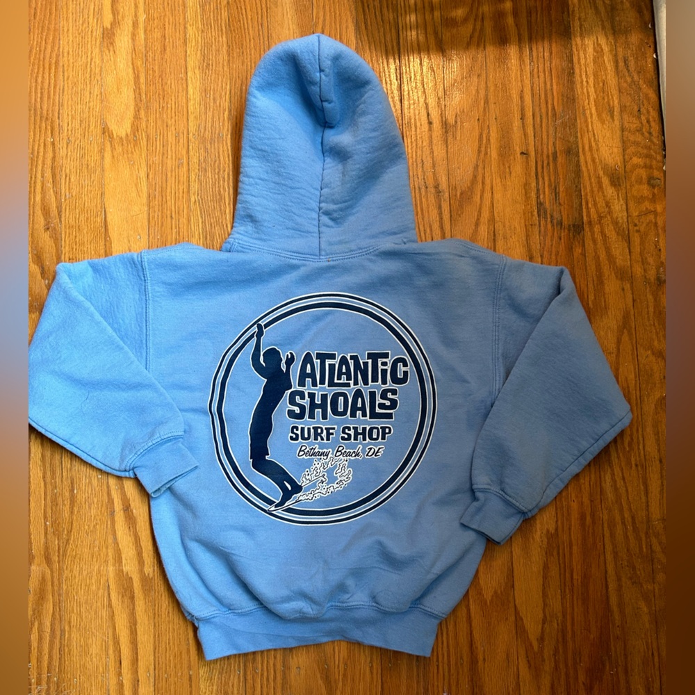 Atlantic Shoals Surf Shop Bethany Beach Hoodie, kids Small